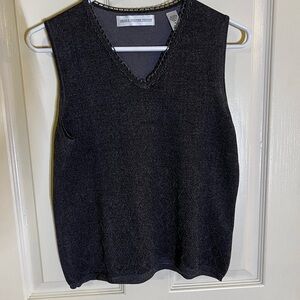 Vintage Valerie Stevens Petite Sleeveless Silk Beaded Top